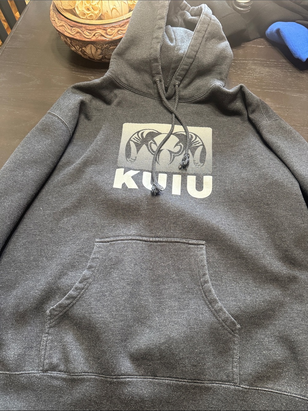 KUIU Charcoal Logo Turtleneck Pullover